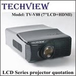 Máy chiếu Techview TV-V88 (7’’LCD+HDMI) Black